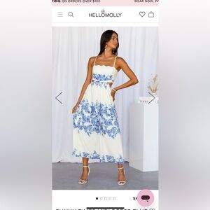 SUNNY TIMES MIDI DRESS BLUE